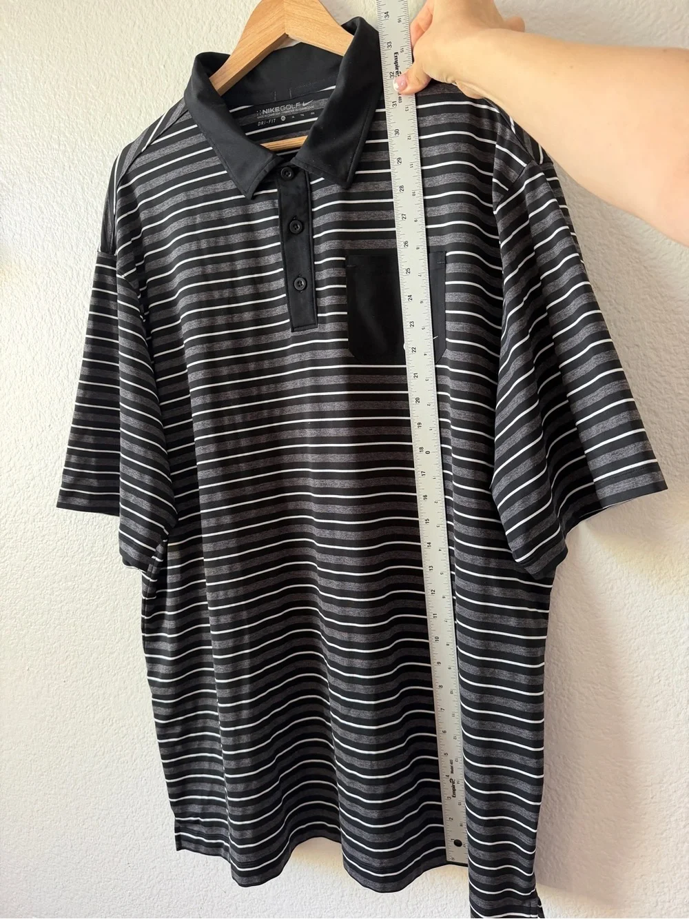 Nike Black Striped Polo Shirt